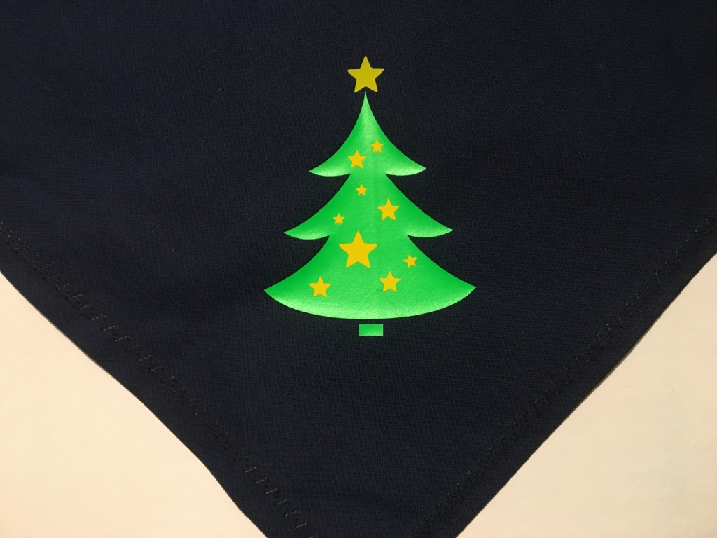 X-Mas Bandana <br>Weihnachtsbaum dunkelblau